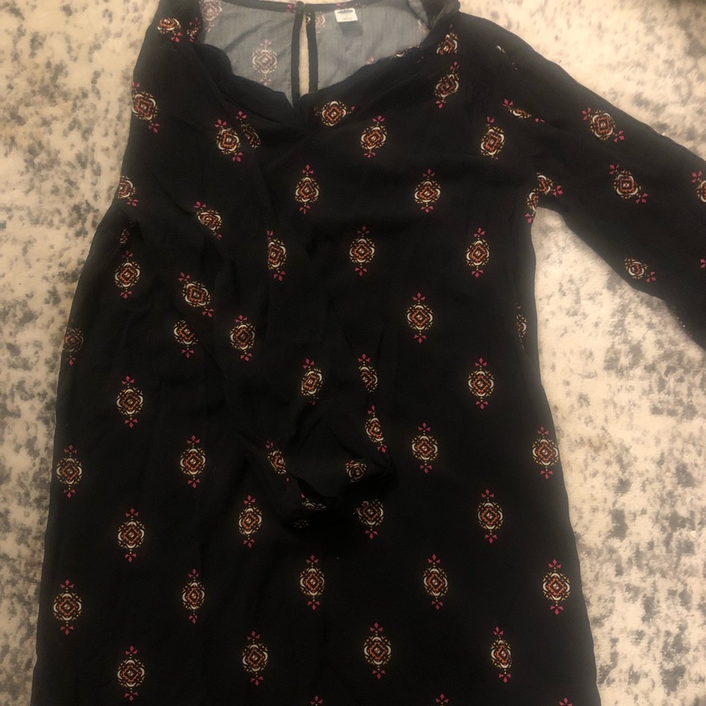 Black with Aztec design